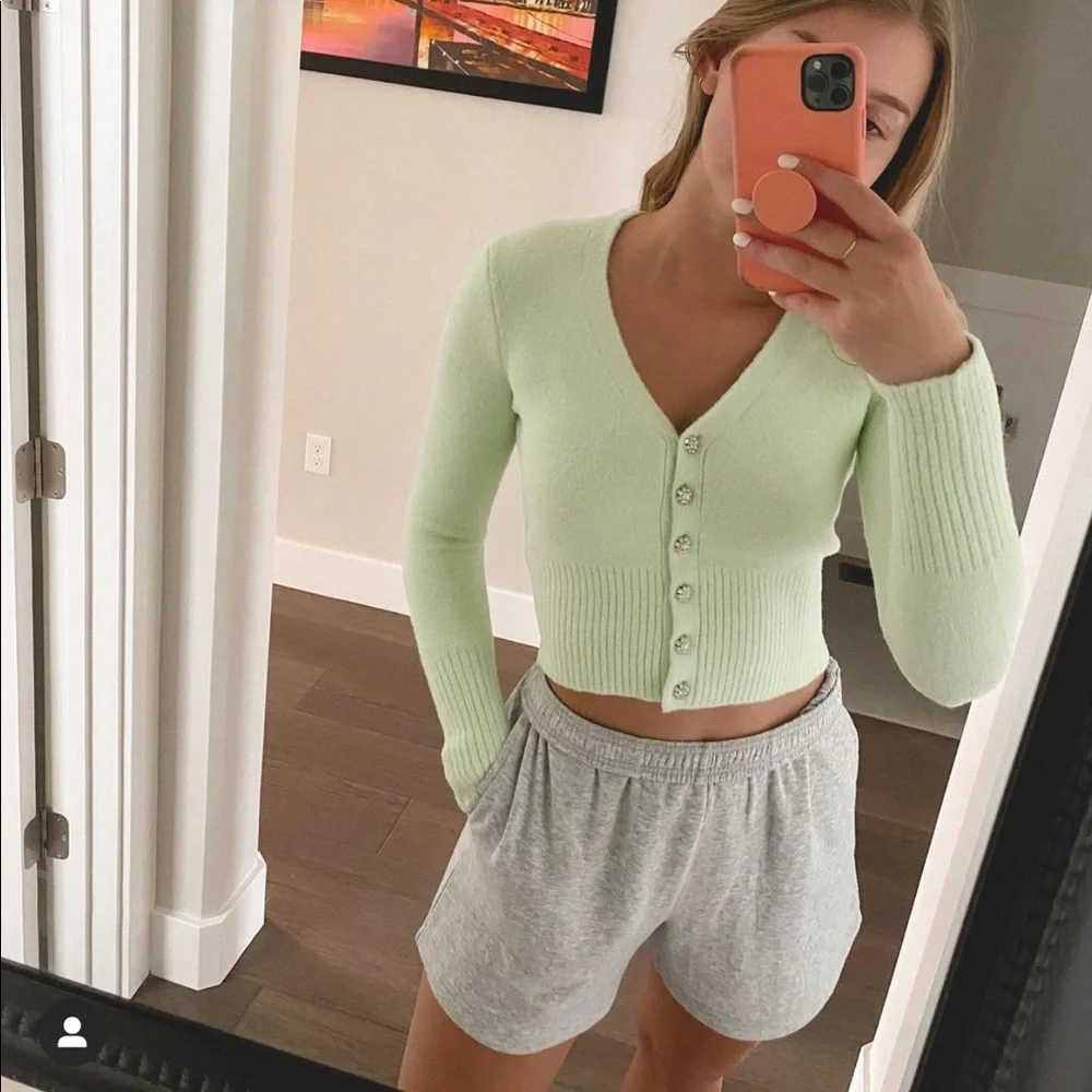 Zara jewel button cardigan bloggers favorite - Picture 2 of 11